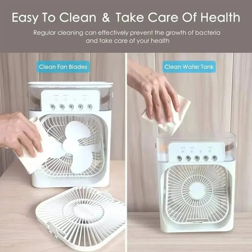 Summer Cooling Fan Desktop Humidifier New Five-Hole Spray Fan USB Portable Practical Hydrocooling Indispensable Chiller Office