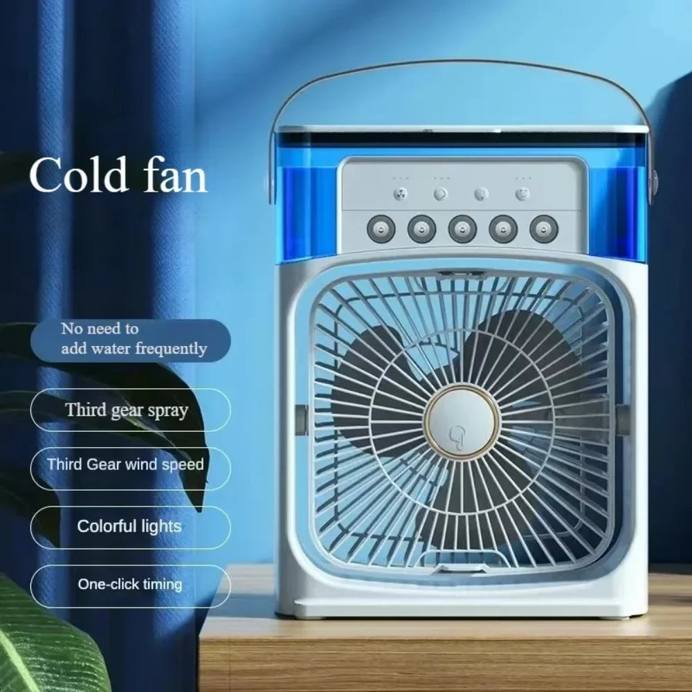 Summer Cooling Fan Desktop Humidifier New Five-Hole Spray Fan USB Portable Practical Hydrocooling Indispensable Chiller Office